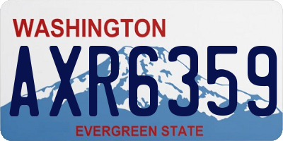 WA license plate AXR6359