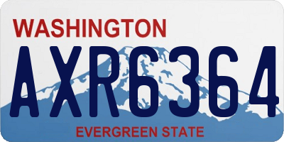 WA license plate AXR6364