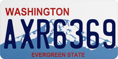 WA license plate AXR6369