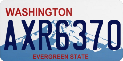 WA license plate AXR6370