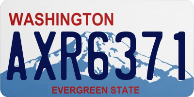 WA license plate AXR6371