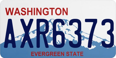 WA license plate AXR6373