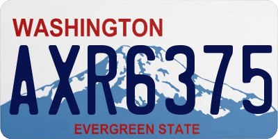 WA license plate AXR6375