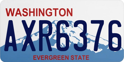 WA license plate AXR6376