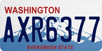 WA license plate AXR6377
