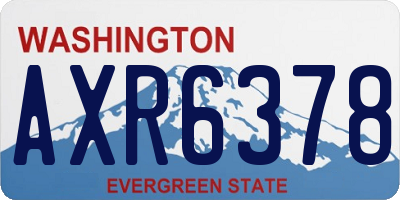 WA license plate AXR6378