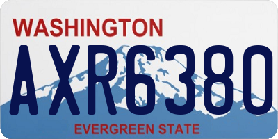 WA license plate AXR6380