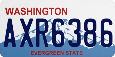 WA license plate AXR6386