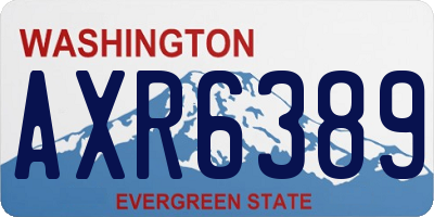 WA license plate AXR6389