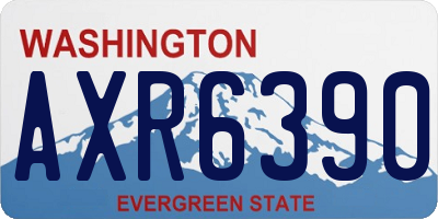 WA license plate AXR6390