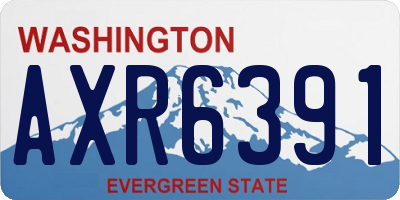 WA license plate AXR6391