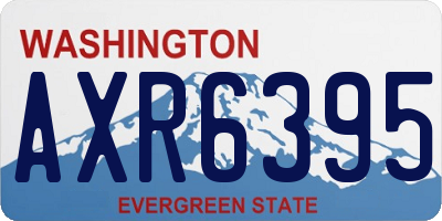 WA license plate AXR6395