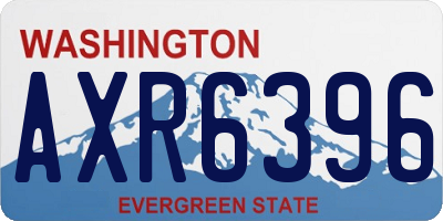 WA license plate AXR6396