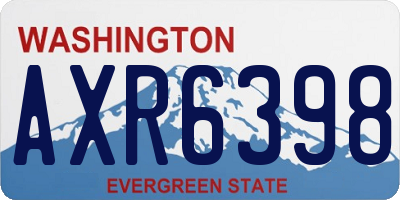 WA license plate AXR6398