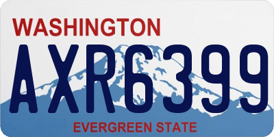 WA license plate AXR6399