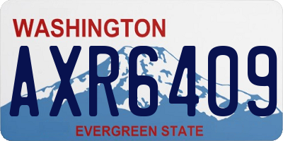 WA license plate AXR6409