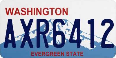 WA license plate AXR6412