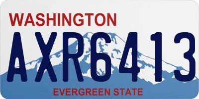 WA license plate AXR6413