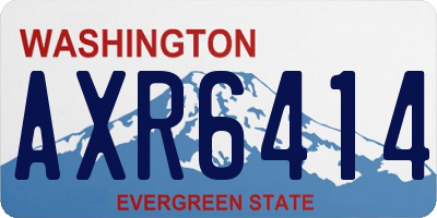 WA license plate AXR6414