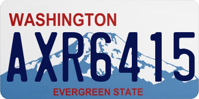 WA license plate AXR6415