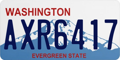 WA license plate AXR6417