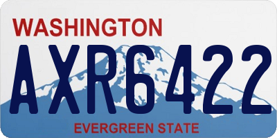 WA license plate AXR6422