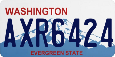 WA license plate AXR6424