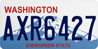 WA license plate AXR6427