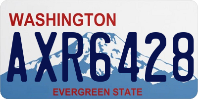 WA license plate AXR6428