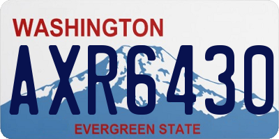 WA license plate AXR6430