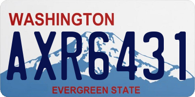 WA license plate AXR6431