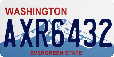 WA license plate AXR6432