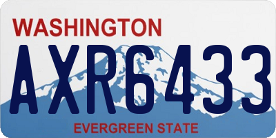 WA license plate AXR6433