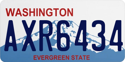 WA license plate AXR6434
