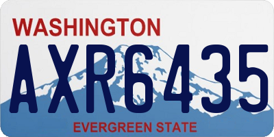 WA license plate AXR6435