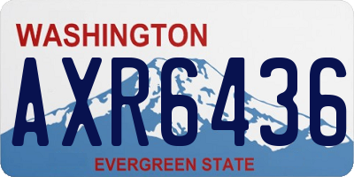 WA license plate AXR6436