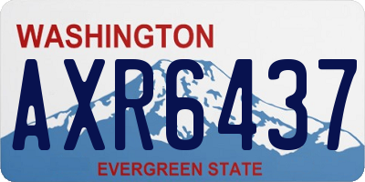 WA license plate AXR6437