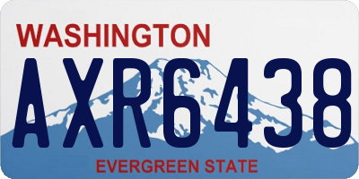 WA license plate AXR6438