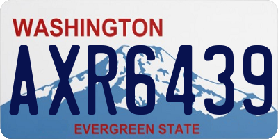 WA license plate AXR6439