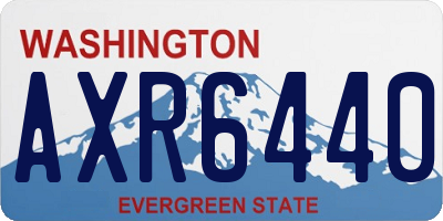 WA license plate AXR6440