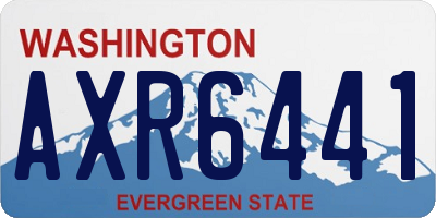 WA license plate AXR6441