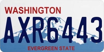 WA license plate AXR6443
