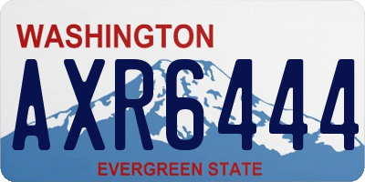 WA license plate AXR6444