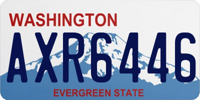 WA license plate AXR6446