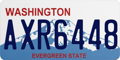 WA license plate AXR6448