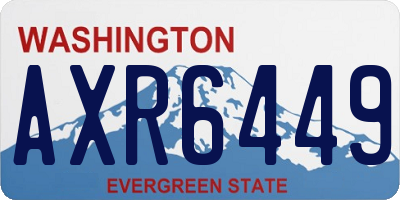 WA license plate AXR6449