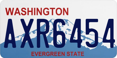 WA license plate AXR6454