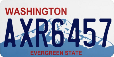 WA license plate AXR6457