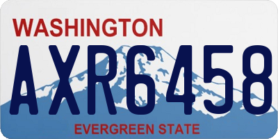 WA license plate AXR6458