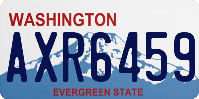 WA license plate AXR6459